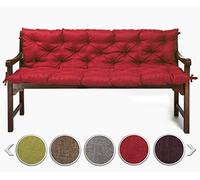 sunnypillow Cuscino per Panca da Esterno e Interno - 140 x 40 x 40 cm - Cuscini per Altalena, Balcone - Panchina da Giardino per Sedia - Seduta e Schienale per Mobili da Giardino - Rosso