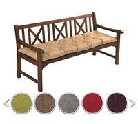 sunnypillow Cuscino per Panca da Esterno e Interno - 150 x 50 cm, Spessore 12 cm - Cuscini per Altalena da Giardino, Patio, Balcone - Panchina da Giardino per Sedia - Seduta da Divano - Beige