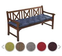 sunnypillow Cuscino per Panca da Esterno e Interno - 160 x 60 cm, Spessore 12 cm - Cuscini per Altalena da Giardino, Patio, Balcone - Panchina da Giardino per Sedia - Seduta da Divano - Blu