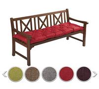 sunnypillow Cuscino per Panca da Esterno e Interno - 170 x 60 cm, Spessore 12 cm - Cuscini per Altalena da Giardino, Patio, Balcone - Panchina da Giardino per Sedia - Seduta da Divano - Rosso