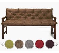 sunnypillow Cuscino per Panca da Esterno e Interno - 180 x 50 x 50 cm - Cuscini per Altalena, Balcone - Panchina da Giardino per Sedia - Seduta e Schienale per Mobili da Giardino - Marrone