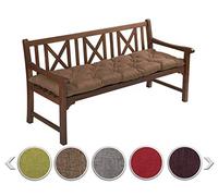 sunnypillow Cuscino per Panca da Esterno e Interno - 180 x 60 cm, Spessore 12 cm - Cuscini per Altalena da Giardino, Patio, Balcone - Panchina da Giardino per Sedia - Seduta da Divano - Marrone