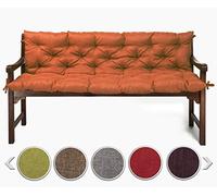 sunnypillow Cuscino per Panca da Esterno e Interno - Arancione | 120 x 50 x 50 cm - Cuscini per Altalena, Balcone - Panchina da Giardino per Sedia - Seduta e Schienale per Mobili da Giardino