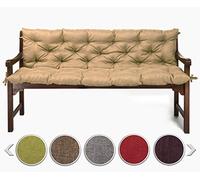 sunnypillow Cuscino per Panca da Esterno e Interno - Beige | 130 x 50 x 50 cm - Cuscini per Altalena, Balcone - Panchina da Giardino per Sedia - Seduta e Schienale per Mobili da Giardino