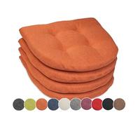 sunnypillow Set da 4 Cuscini Sedie Cucina - 40 x 40 x 5cm - Seduta Per uso Interno ed Esterno - Cuscini Sedia da Giardino Cuscini Coprisedie Cuscino - Aranica