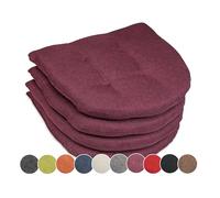 sunnypillow Set da 4 Cuscini Sedie Cucina - 40 x 40 x 5cm - Seduta Per uso Interno ed Esterno - Cuscini Sedia da Giardino Cuscini Coprisedie Cuscino - Viola