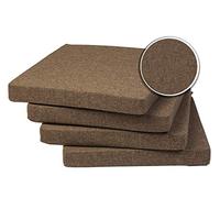 sunnypillow Set di 4 Cuscini per Sedia con Nastri - 40 x 40 cm - Comodi Cuscini da 3 cm di Spessore, per Sedie/Panche in Casa e in Giardino - Seduta Per uso Interno ed Esterno - Marrone