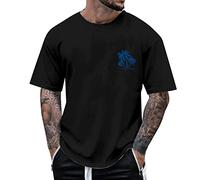 Sunnyuk Maglietta da Uomo - Manica Corta Estiva Ampia Comoda Basic Elegante Trendy per Fitness - Design Moderno, Taglia Generosa, Materiale Breathable