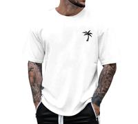 Sunnyuk Maglietta Uomo - Manica Corta Estiva Ampia Comoda Basic Elegante Trendy per Fitness - Design Moderno, Taglia Generosa, Materiale Breathable