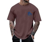 Sunnyuk Maglietta Uomo - Manica Corta Estiva Ampia Comoda Basic Elegante Trendy per Fitness - Design Moderno, Taglia Generosa, Materiale Breathable