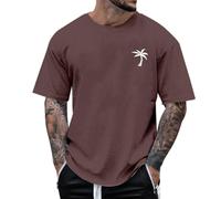 Sunnyuk Magliette Uomo Manica Corta Cotone - Manica Corta Estiva Ampia Comoda Basic Elegante Trendy per Fitness - Design Moderno, Taglia Generosa, Materiale Breathable