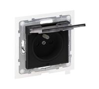 SUNO 2 MODULI NERO SOCKET 1X Z/U CON ALETTE IP44 SUNO2 721486