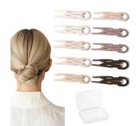 Sunolga 10 forcine per capelli francesi piccole da 7,2 cm, per tutti i capelli, forma curva per una migliore vestibilità della testa, forcine seghettate antiscivolo