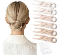 Sunolga Lialys - Forcine per capelli da donna, 6 pezzi, 7,2 cm, piccole, per tutti i capelli, forma curva per una migliore vestibilità della testa, forcine seghettate antiscivolo