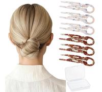 Sunolga Lialys - Forcine per capelli da donna, 6 pezzi, 7,2 cm, piccole, per tutti i capelli, forma curva per una migliore vestibilità della testa, forcine seghettate antiscivolo