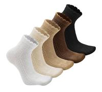Sunolkie 5 Paia Calzini - Calzini da Donna in Cotone,Classici, Sportivi e Casual, Design Vintage a Strisce,Calze in cotone a rete morbide e traspiranti