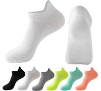 Sunolkie Calze Sportive Donna - 6 Paia Performance Tallone Caviglia Calze Comode Basse Imbottite da Corsa Assorbimento Umidità Antiodore Invisibili