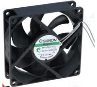 Sunon Ventola MA2092HVL da 92 x 92 x 25 mm, tipo AC, da 230 V, 2900 giri/min e 32 dBA, a 2 cavi, con cuscinetto Vapo