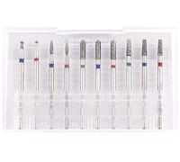 Sunone Set di frese diamantate in gel ibrido, grigio, 10 pezzi