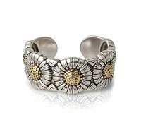 Sunongxin Anello a margherita da donna, regolabile, grazioso anello con fiore, stile bohémien, per la nascita di aprile, gioiello da uomo