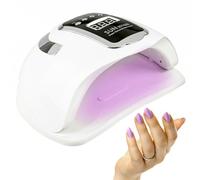 SUNORISE - Lampada Uv Led Unghie - 5 Timer, Display, 45 Led, Sensore, 48W/220W - Fornetto Unghie Semipermanente, Professionale e Portatile - Lampada Led Unghie x Nail Art, Smalto Gel, Acrygel, Polygel
