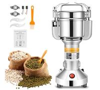 Sunowl Mulino per Cereali 150g, Trita Pietre ad Alta Velocità 220V, Portable Grinder Elettrico per Farina di Erbe con 3 Lame, per Erbe/Spezie/Noci/Cereali Casa con Protezione da Sovraccarico
