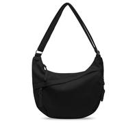 SUNOYA Borsa a tracolla da donna, a mezza luna, borsa a tracolla con tracolla regolabile, casual, borsa a tracolla grande da donna, moonbag da donna, Nero