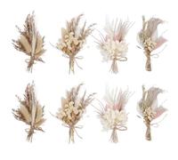 SUNOYA Bouquet Fiori Secchi Mini - 8 Decorativi per Casa, Studio, Cucina, Ufficio, Soggiorno, Camera
