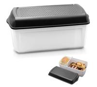 SUNOYA Contenitore Per Il Pane, Portapane In Plastica, Porta Pane Da Cucina Con Foro Per L'aria, Senza Bpa - I Prodotti Da Forno Rimangono Freschi Più A Lungo(33.5 * 17.5 * 15.5cm)