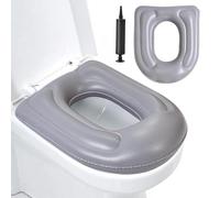SUNOYA Cuscino gonfiabile per WC con ventosa, copriwater regolabile in altezza, impermeabile, per anziani, adulti disabili