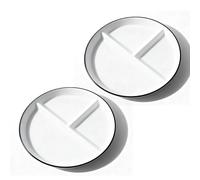 SUNOYA Piatti Da pranzo CeramicaZ,Set Di 2 Piatti Divisi In CeramicaZ,Piatto Un Ceramica Bambini,Piatto In Ceramica Bambini Per Adulti,Spuntini,Feste,Spuntini,Insalate,Dessert
