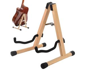 SUNOYA Supporto per chitarra in legno, supporto per chitarra acustica, supporto regolabile per basso, violoncello, ukulele