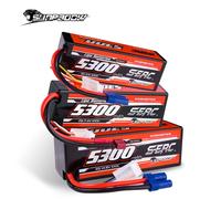 SUNPADOW Lipo Batteria 5300mAh 2S 3S 4S 7.4V 11.1V 14.8V EC5 Spina 100C per RC Auto Aereo DJI Camion Serbatoio Buggy Modelli di Barche Da Corsa 5300-2S100C-T-2pcs