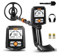 SUNPOW Metal Detector Professionale per Adulti e Bambini Metal Detector Kit Impermeabile per Oro con Display LCD Grande, 4 modalità, Bobina IP68 da 20 cm, Alta Precisione e Stabilità - MD13