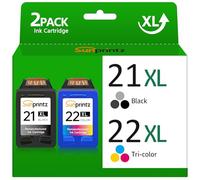 SUNPRINTZ 21XL 22XL Cartucce di stampa nere e a colori, per HP 21 22 cartucce di stampa, per HP 21 XL 22XL per HP Deskjet F2120 F2280 F380 F4180, PSC 1410 1415, per stampante Officejet 4315 4355