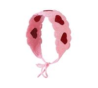Sunproof Donne Cuore Hairband Crochet Rettangolo Turbante Dolce Elastico Fasce per Capelli Turbante Primavera Estate Accessori Per Capelli Maglia Fazzoletto