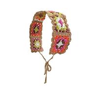 Sunproof Donne Fiore Hairband Crochet Rettangolo Turbante Dolce Elastico Hairbands Turbante Primavera Accessori Per Capelli