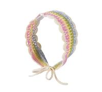Sunproof Donne Stripe Hairband Crochet Rettangolo Turbante Dolce Elastico Hairbands Turbante Accessori Per Capelli