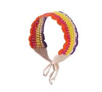Sunproof Donne Stripe Hairband Crochet Rettangolo Turbante Dolce Elastico Hairbands Turbante Molla Accessori per Capelli Crochet Hairband Per Le Donne Sunproof Crochet Hairband Con Simpatico Motivo A