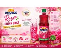 SUNQUICK Base Beverages Rosa Concentrato 1000ml Sciroppo 1 Bottiglia