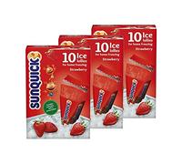 Sunquick - fragola Confezione da 3 acqua ghiacciata per l'auto-congelamento (30x60ml)