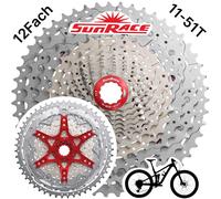 Sunrace Cassetta CSMZ903 12-Fach 11-51 Z MTB Ebike Rot Compatibile Shimano Sram