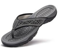 SUNRACE Chanclas clásicas Grandes tendencia de Verano para Hombre, Gris, 8.5 X-W