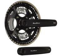 Sunrace City-Bike 48/38/28 Guarnitura Alluminio, Nero
