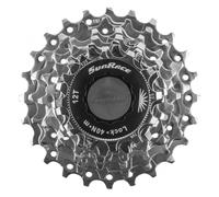 Sunrace CS-R63 7-Speed Cassetta 12-24T Nickel Argento 7sp Ibrida Bici da Strada