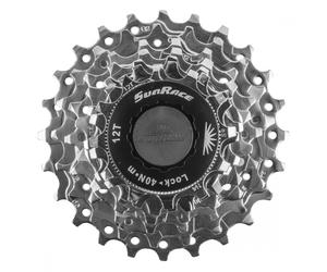 Sunrace CS-R63 7-Speed Cassetta 12-24T Nickel Argento 7sp Ibrida Bici da Strada