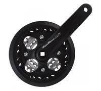 SunRace FCM904 Guarnitura 175x44/32/22 Quadrato Taper Nero/Argento W/ CG