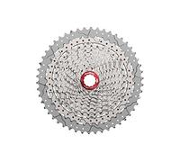 SunRace MX, Ruota Libera 11V Unisex Adulto, Argento/Rosso, 11-46D