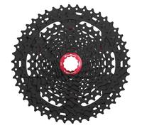 SunRace MX, Ruota Libera 10V Unisex Adulto, Nero/Rosso, 11-42D