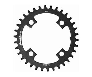 SunRace Unisex's CRMS Chainring, Black, 36 tooth